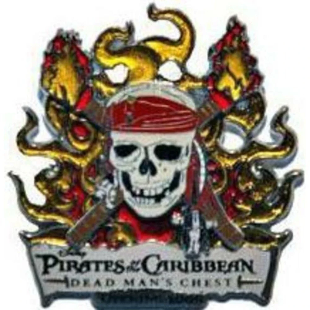 Vintage Disney Pirates of the Caribbean Dead Mans Chest Opening 2006 Pin Skull